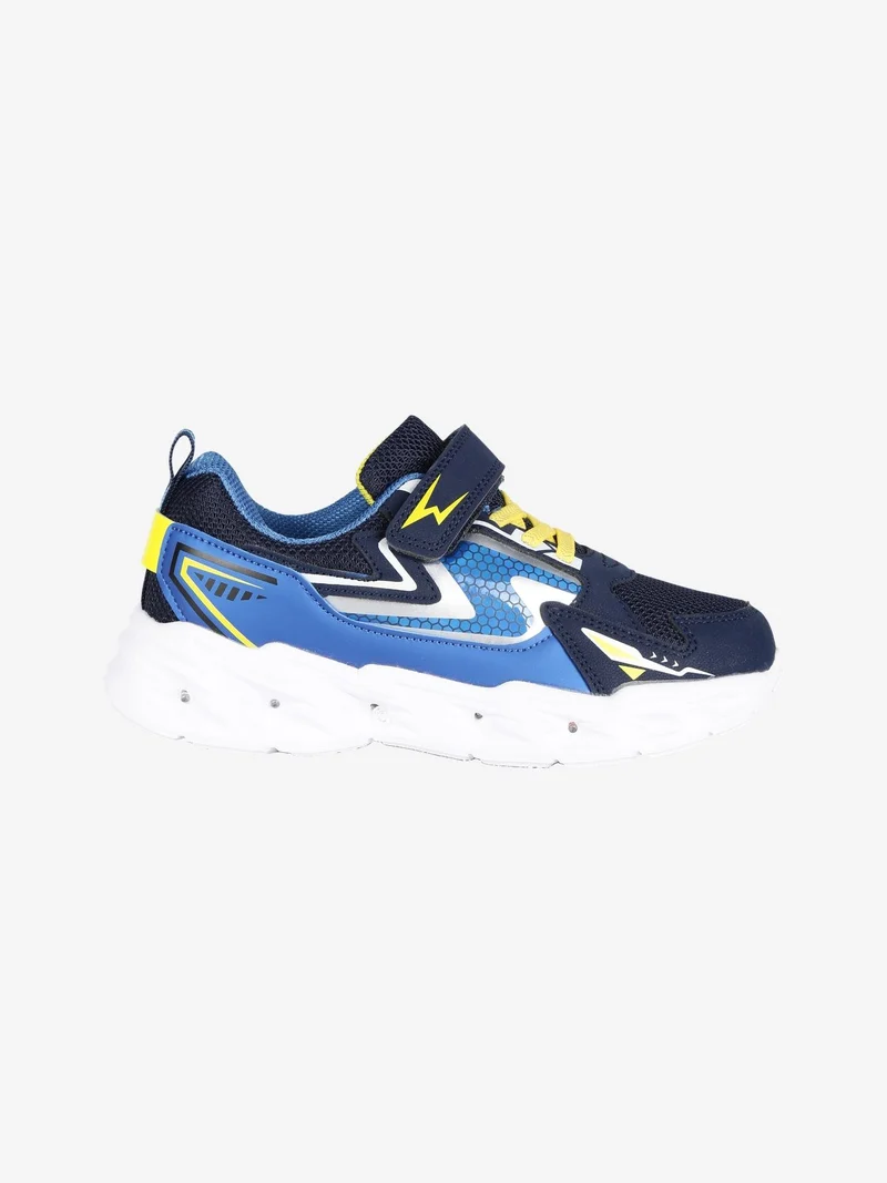 Sneakers da ragazzo con strappo e luci - blu