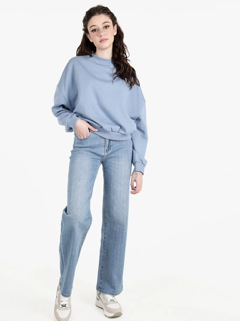 Jeans donna a gamba dritta con strass - jeans