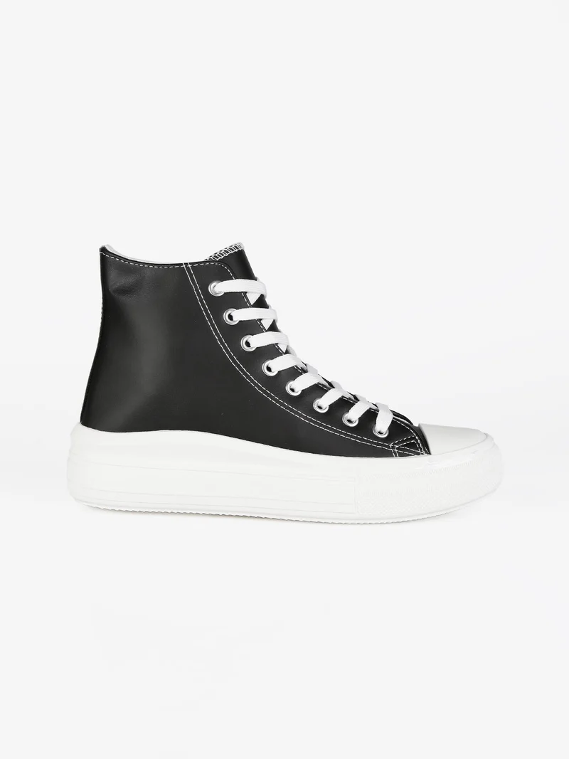 Sneakers alte da donna con platform - nero