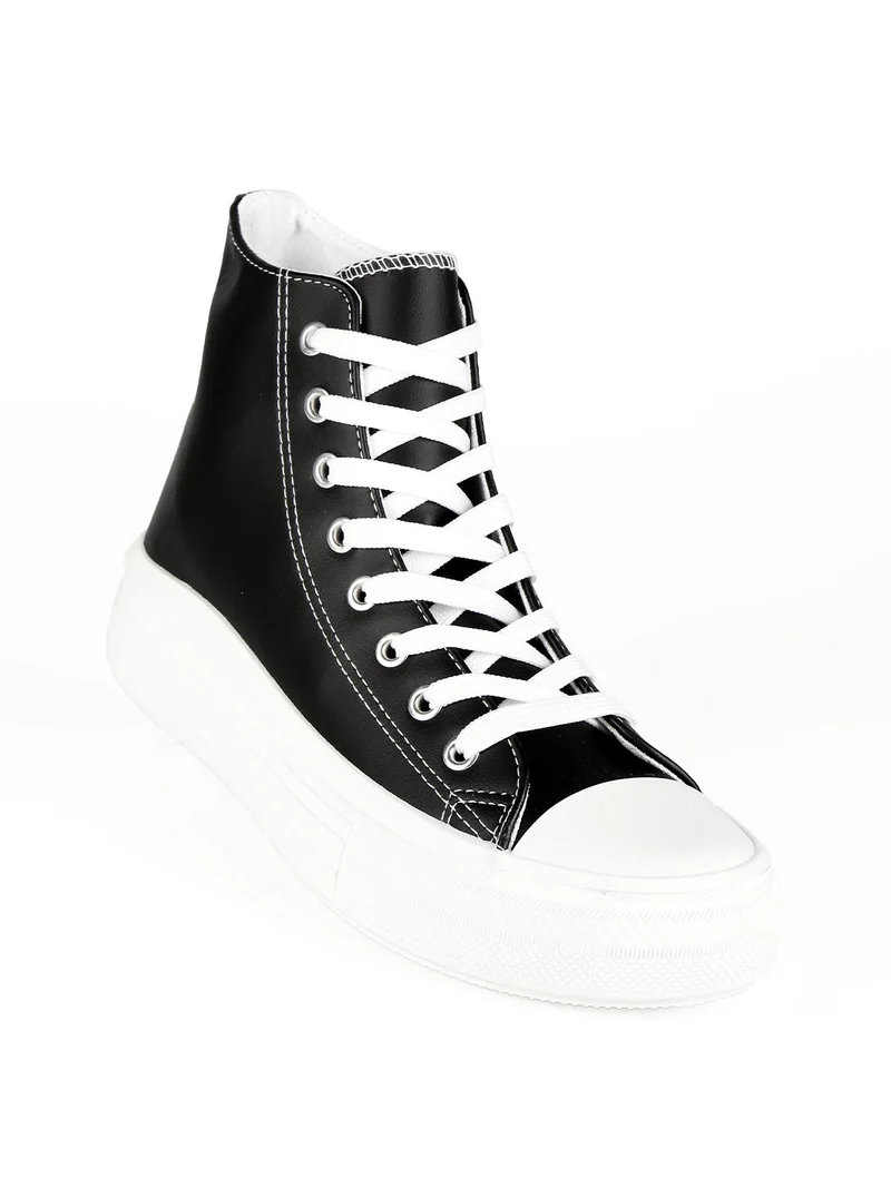 Sneakers alte da donna con platform - nero
