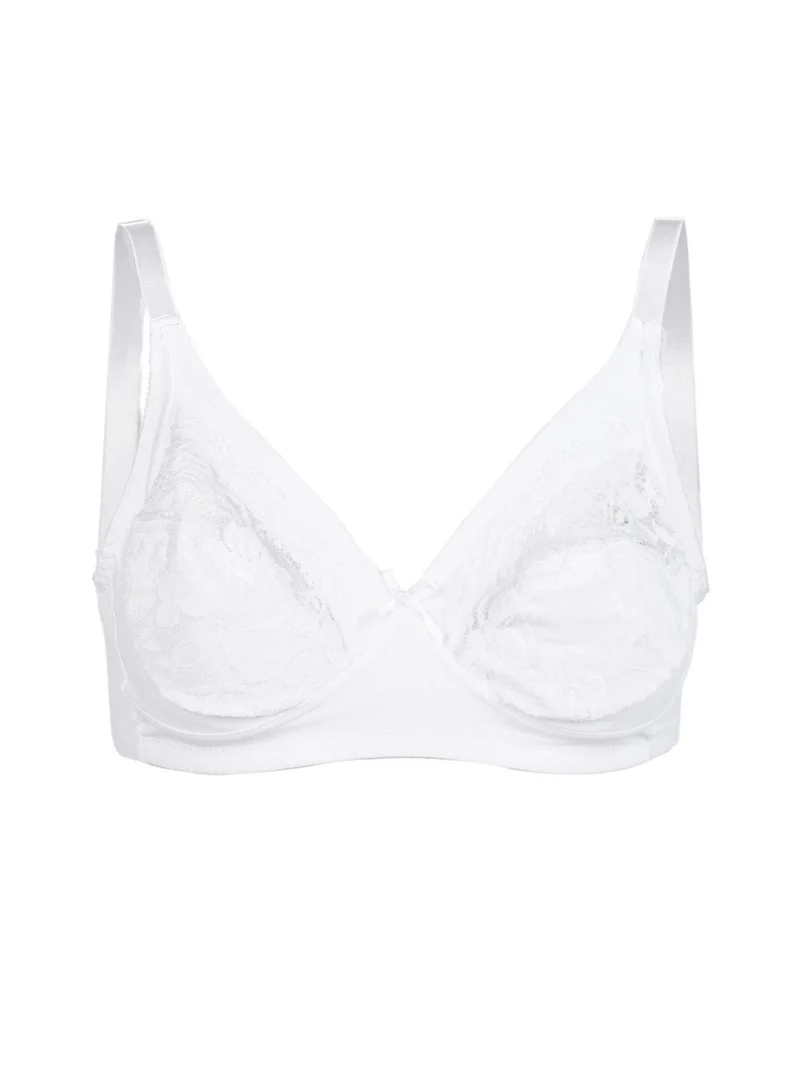 Reggiseno senza ferretto modello peonia - bianco