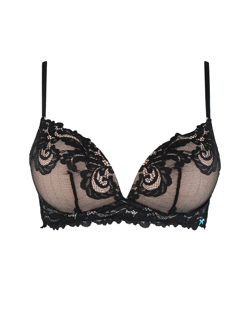 5011 Reggiseno push up senza ferretto COPPA B - nero
