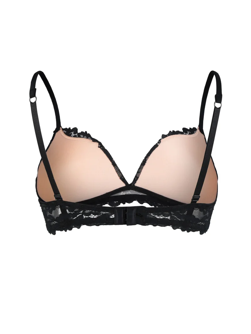 5011 Reggiseno push up senza ferretto COPPA B - nero