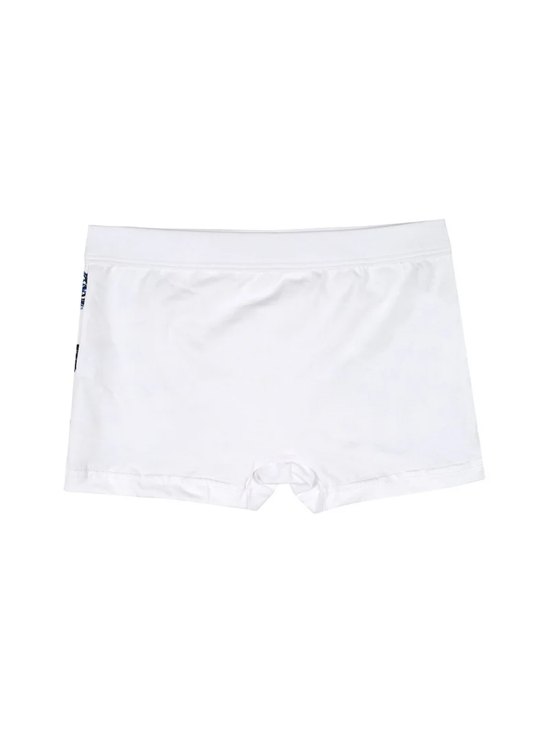 Boxer da bambino in cotone con stampe - bianco