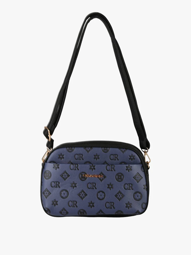 Borsa a tracolla da donna con logo - nero
