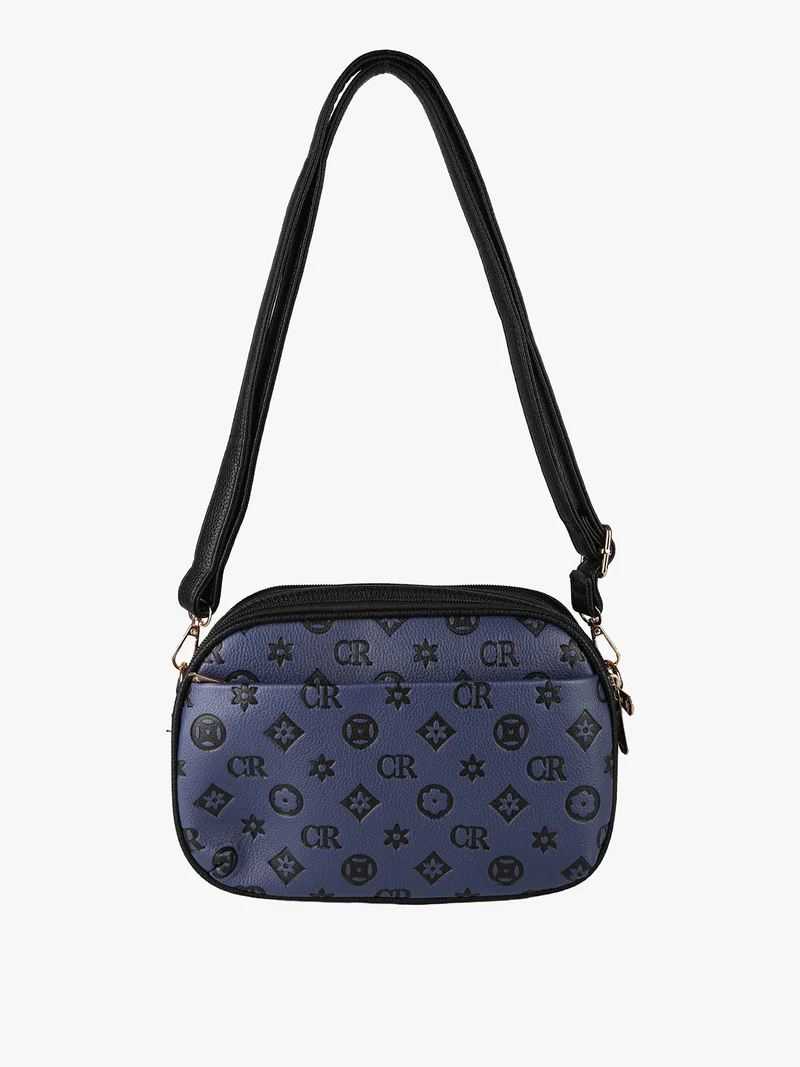 Borsa a tracolla da donna con logo - nero