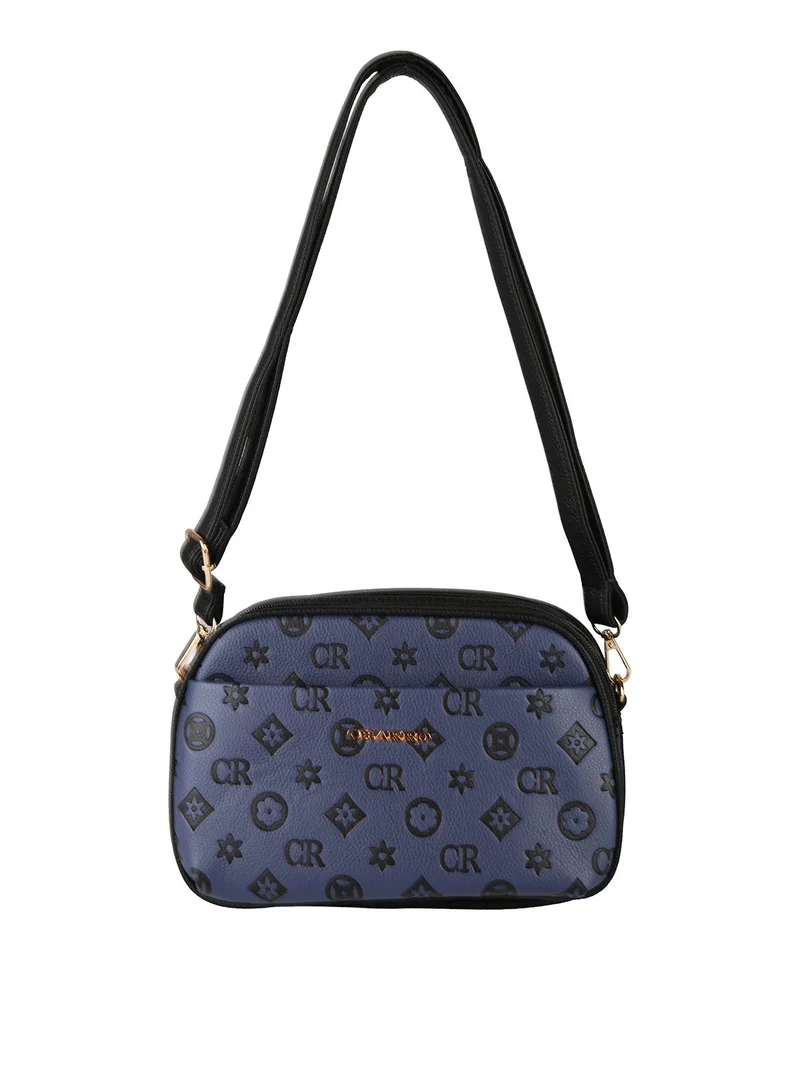 Borsa a tracolla da donna con logo - nero