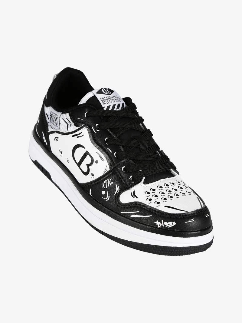 Sneakers basse donna bicolor - nero