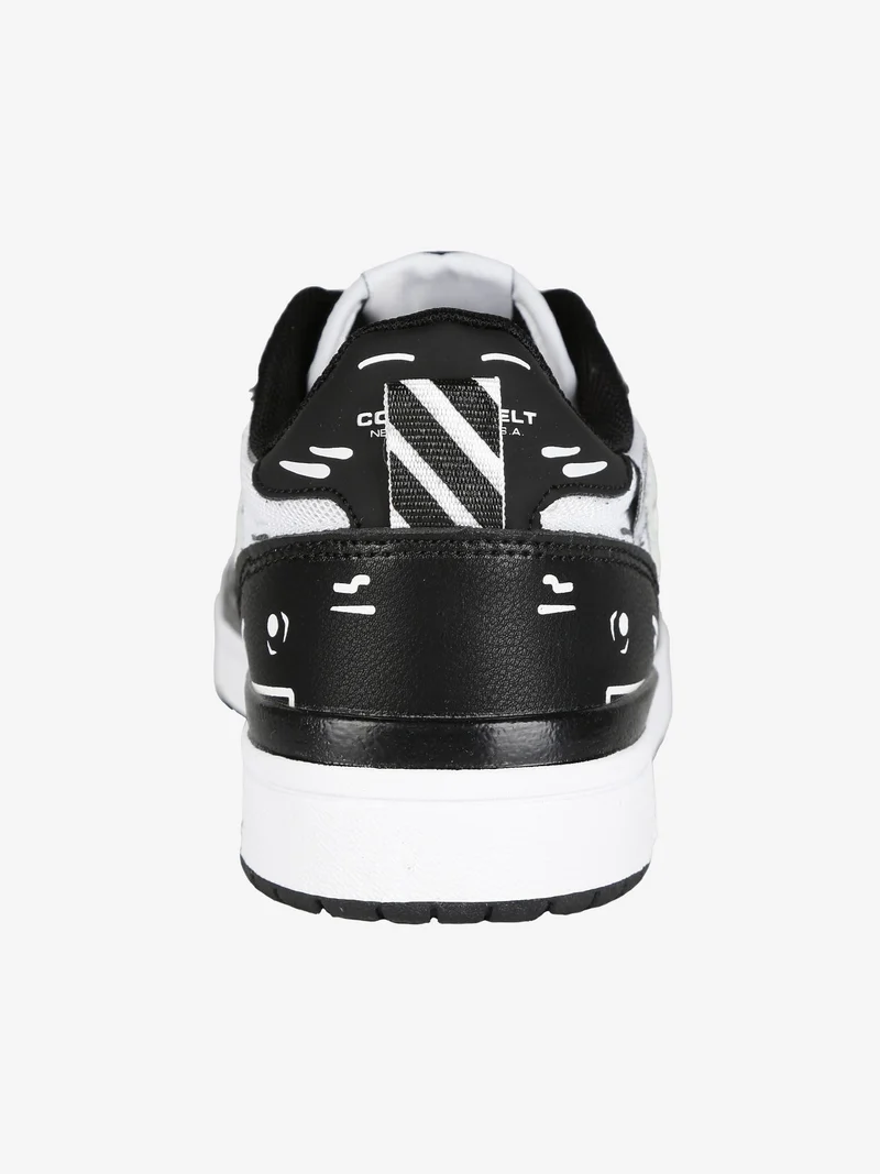 Sneakers basse donna bicolor - nero
