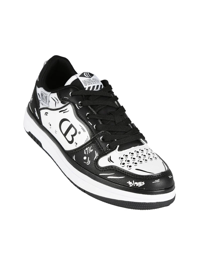 Sneakers basse donna bicolor - nero