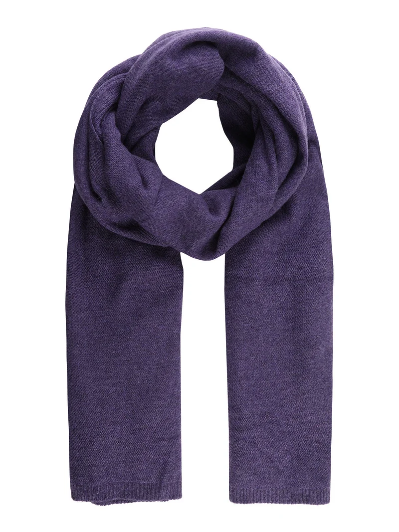 Sciarpa tinta unita in misto cashmere e lana - viola