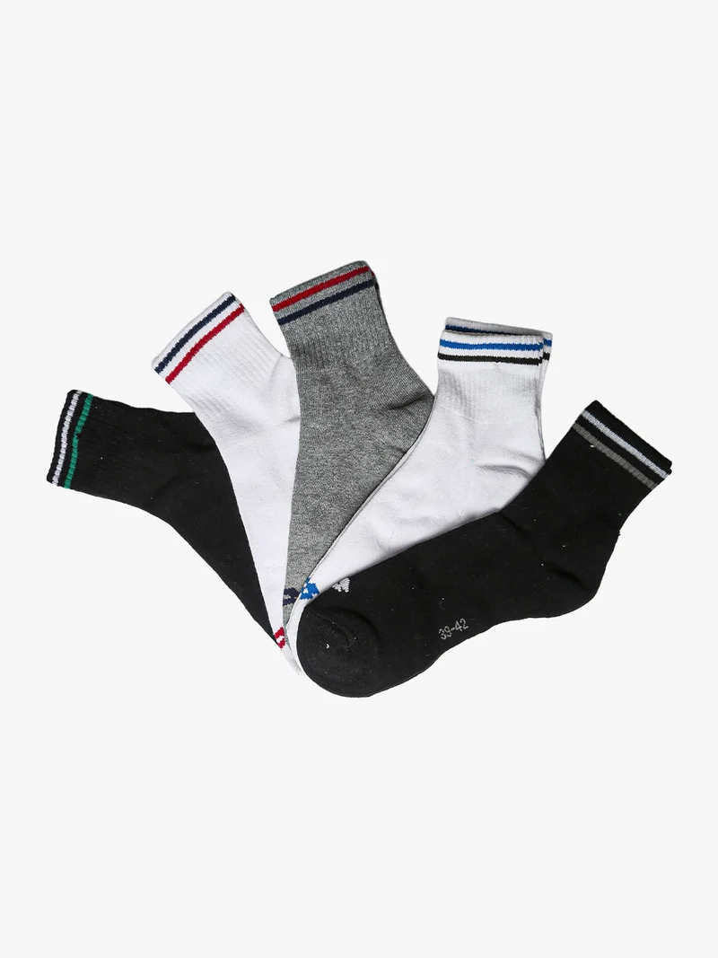 Confezione da 5 paia di calze midi da uomo - assortito