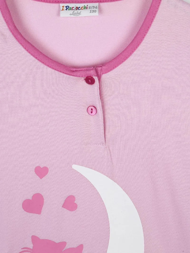 Pigiama corto in cotone - rosa