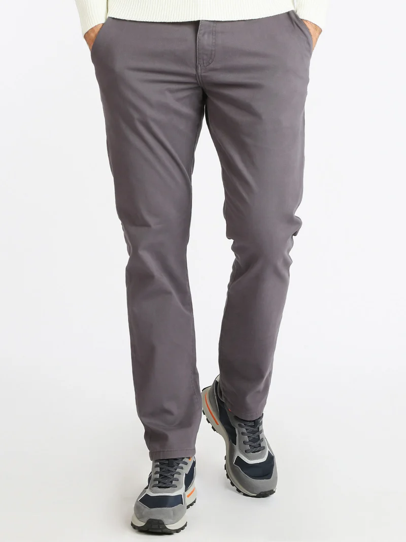 Pantaloni casual da uomo - grigio scuro