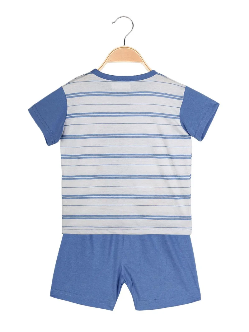 Pigiama corto bimbo 2 pezzi - azzurro