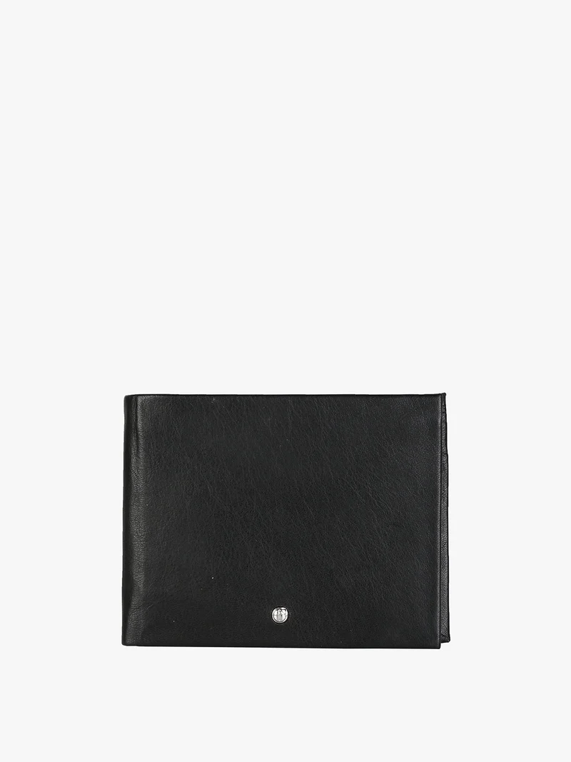 Portafoglio in pelle da uomo - nero