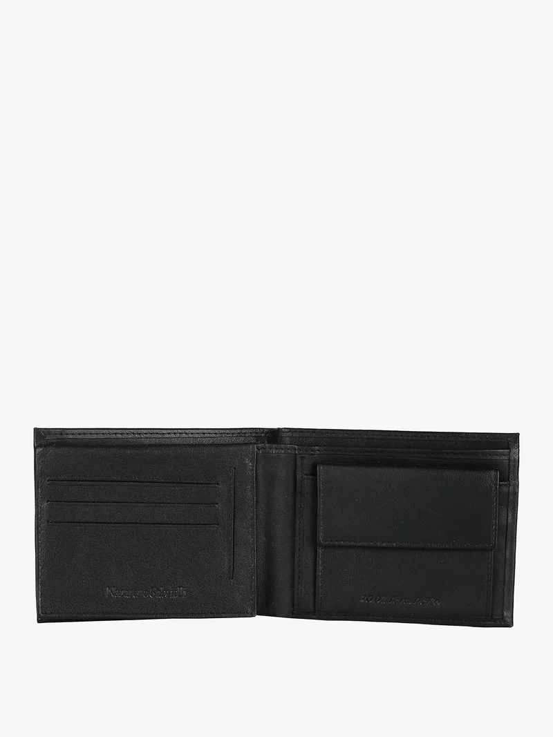 Portafoglio in pelle da uomo - nero