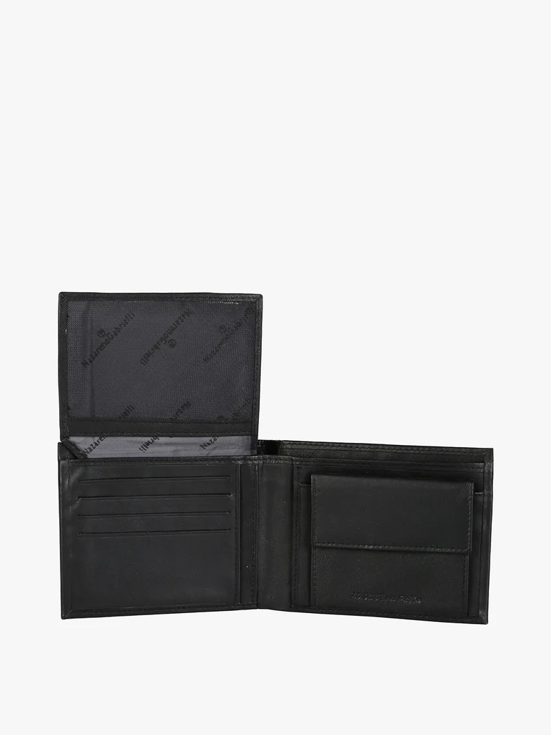 Portafoglio in pelle da uomo - nero
