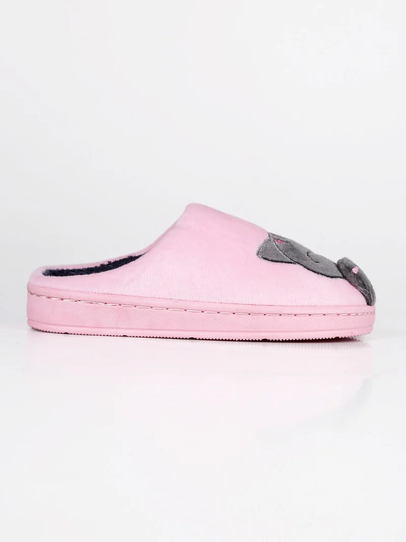 Ciabatte con pelo da bambina - rosa