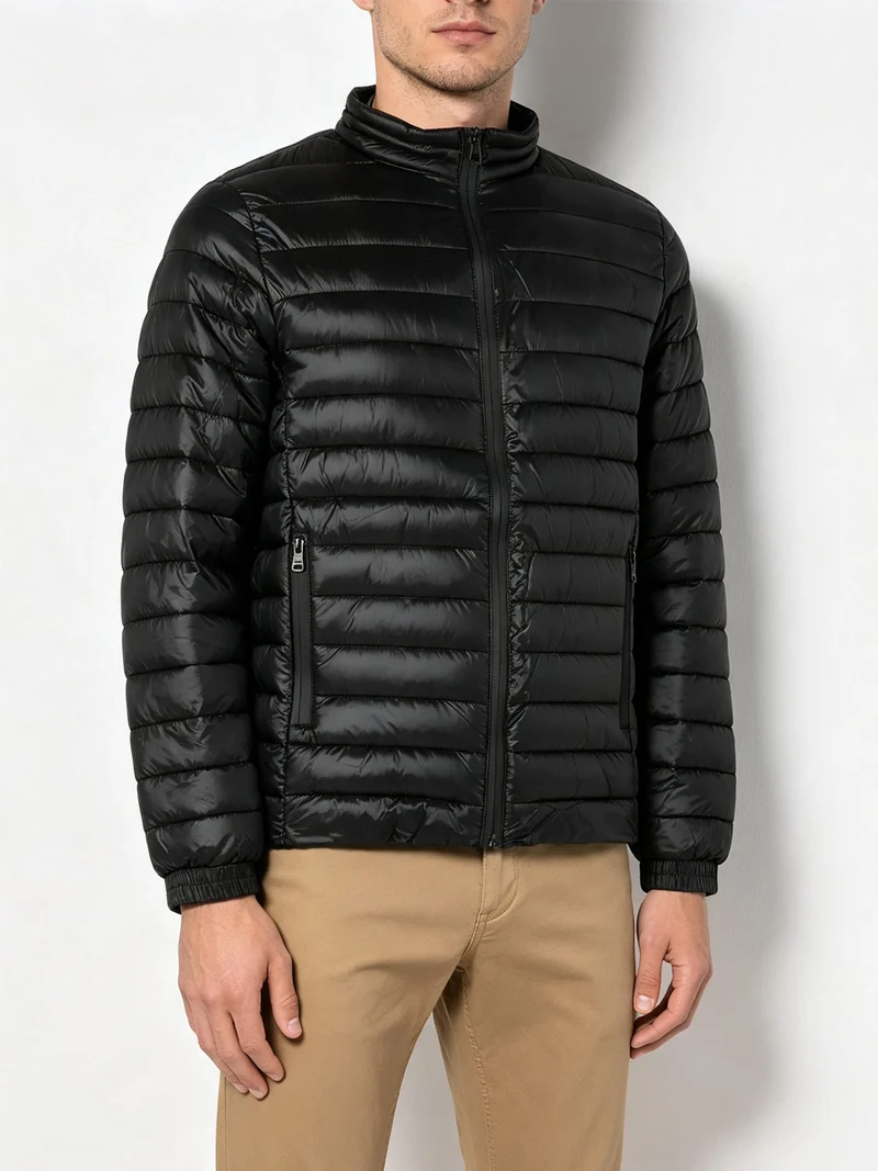 Giubbotto da uomo 100 grammi con zip - nero
