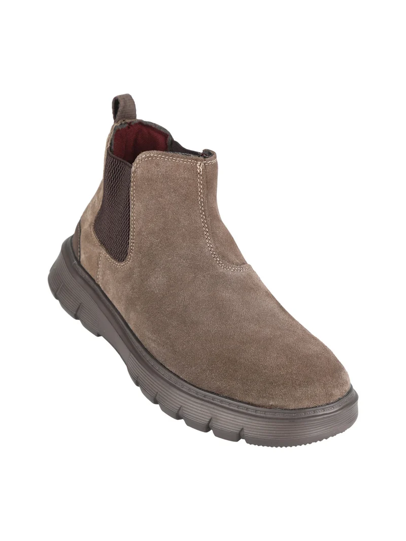 Stivaletti in pelle scamosciata da uomo - taupe
