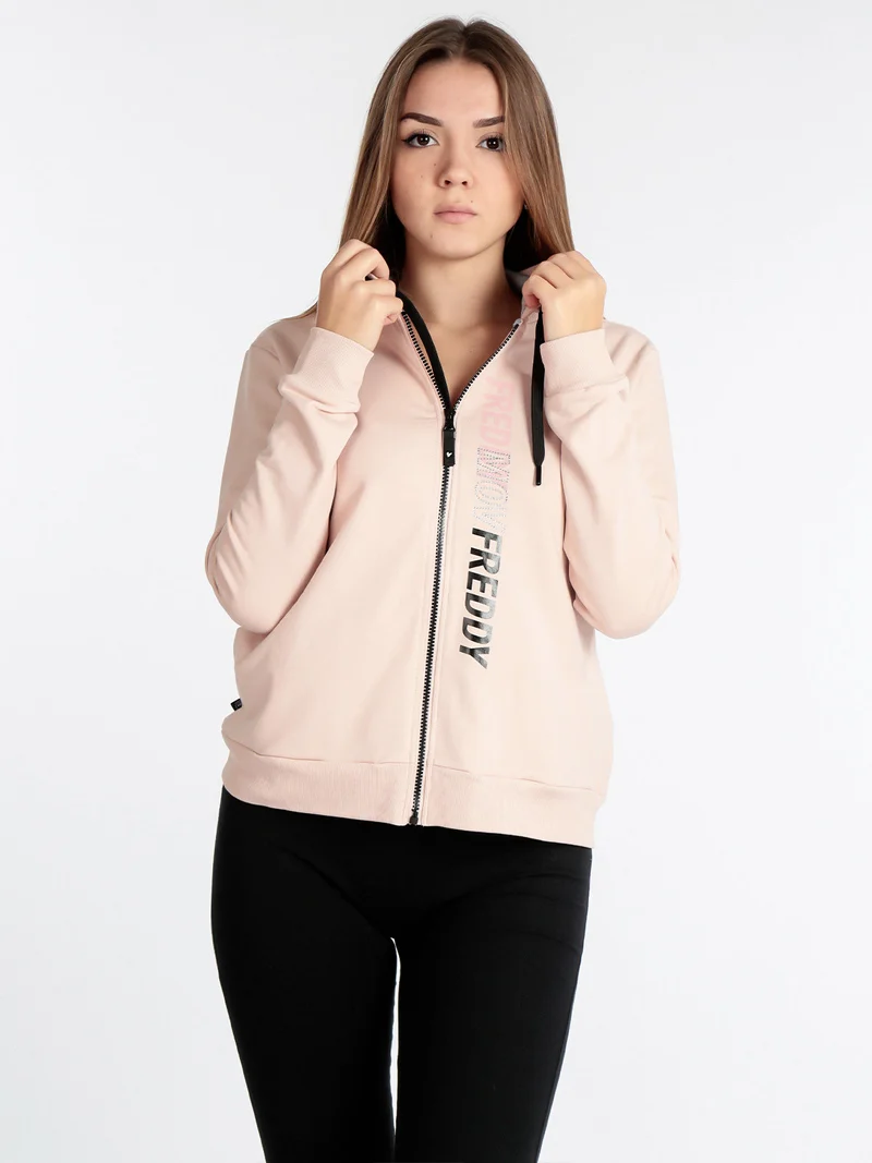 Felpa donna con cappuccio - rosa
