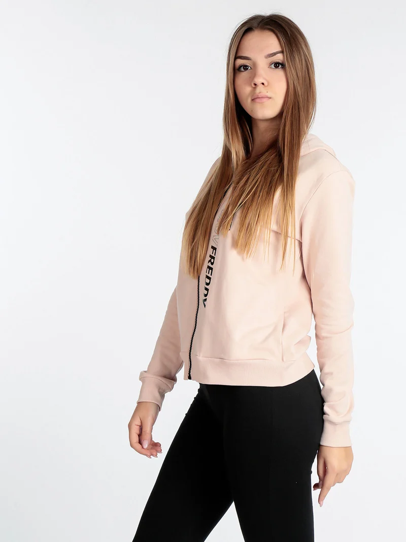 Felpa donna con cappuccio - rosa