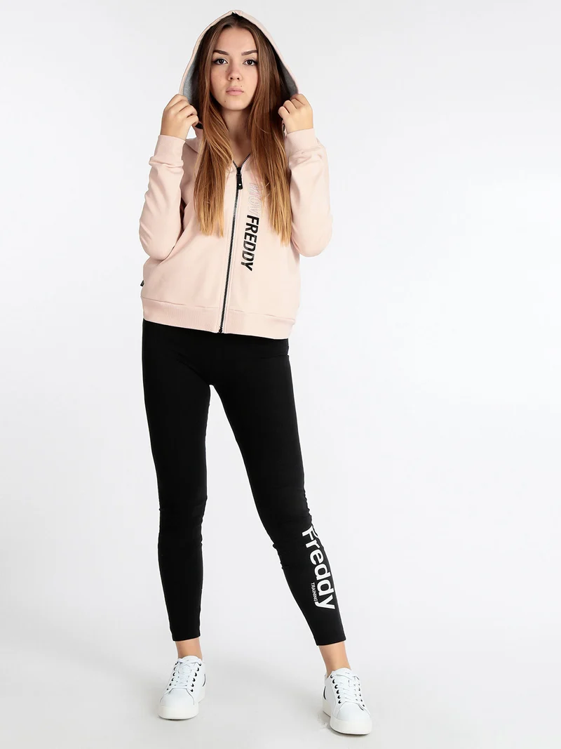 Felpa donna con cappuccio - rosa