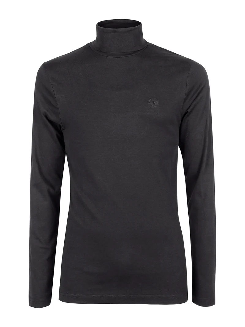 Maglia dolcevita da uomo - nero