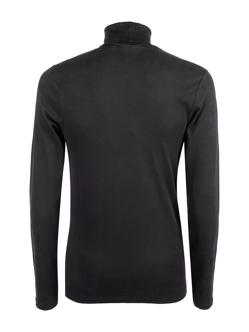 Maglia dolcevita da uomo - nero