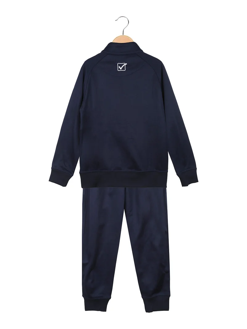 Tuta sportiva 2 pezzi da bambini felpata - blu