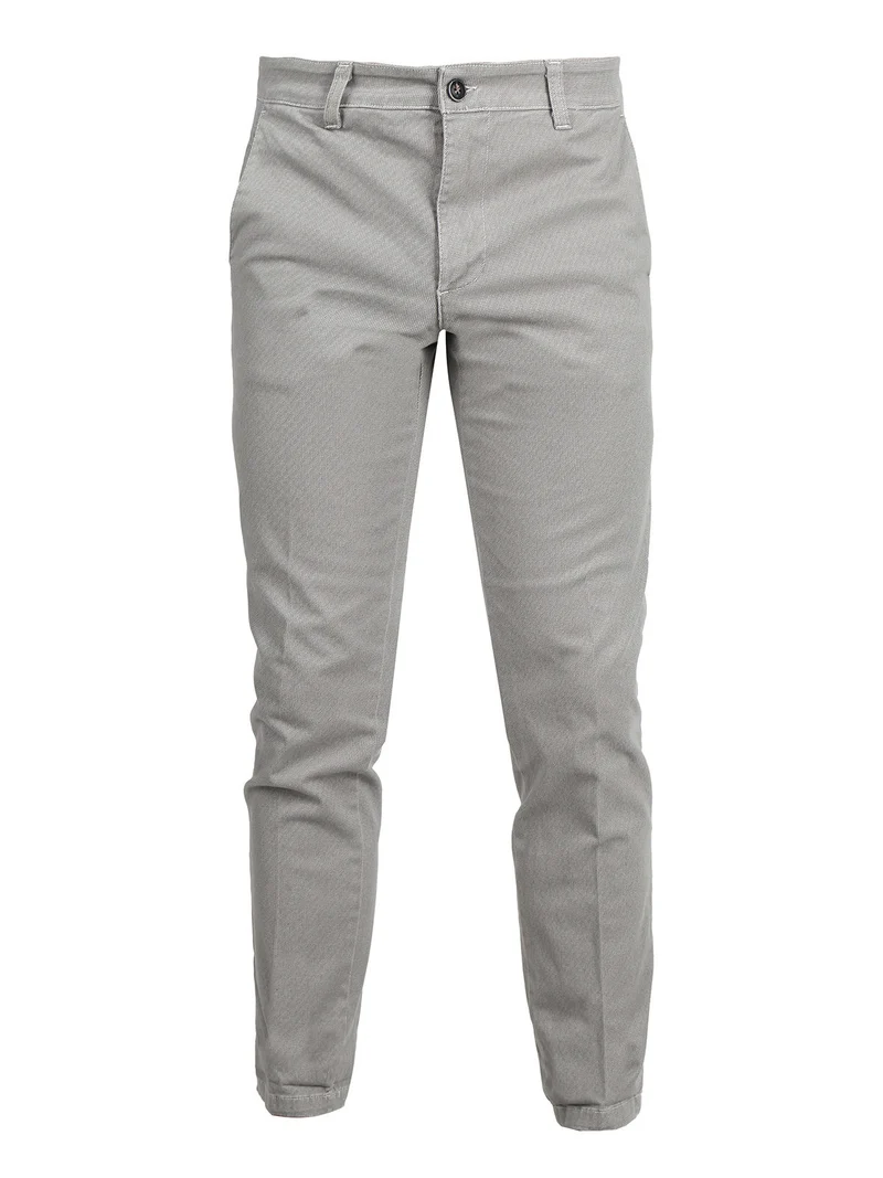 Pantaloni slim fit da uomo texturizzati - grigio chiaro