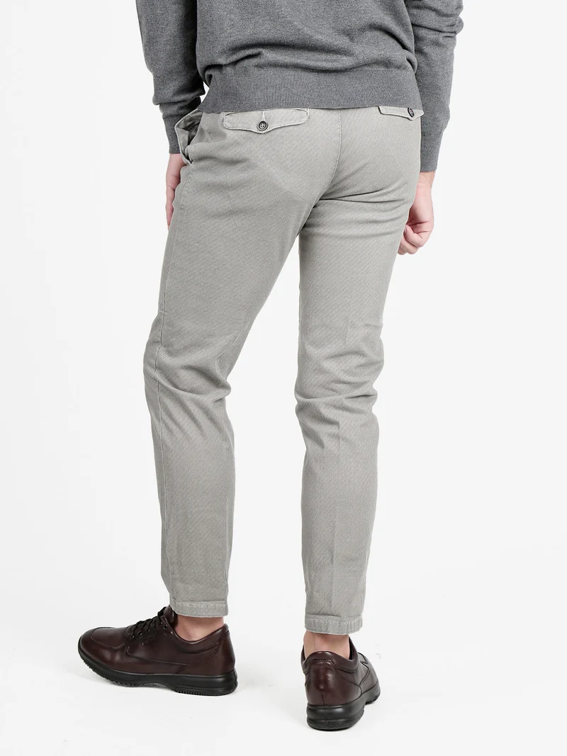 Pantaloni slim fit da uomo texturizzati - grigio chiaro
