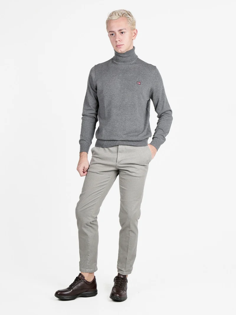 Pantaloni slim fit da uomo texturizzati - grigio chiaro