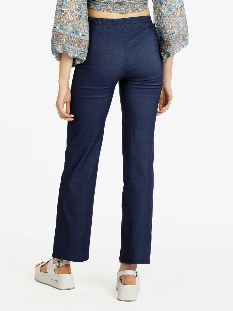 Pantaloni svasati donna - blu scuro