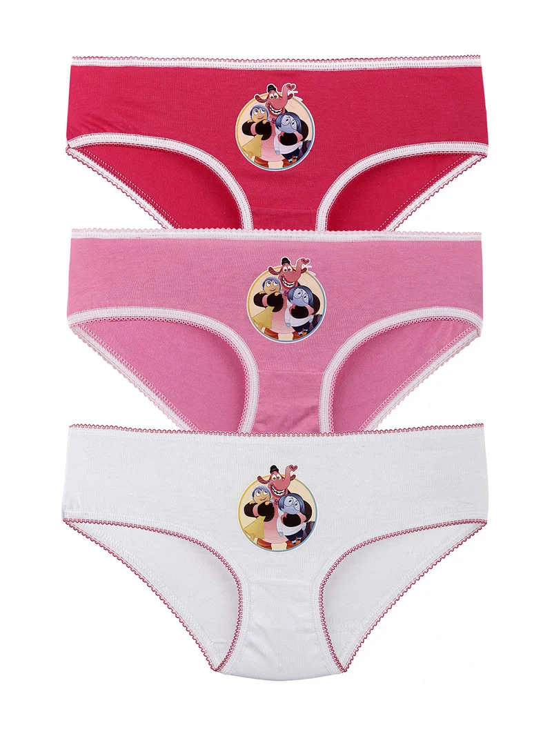Tris slip bambina in cotone - assortito