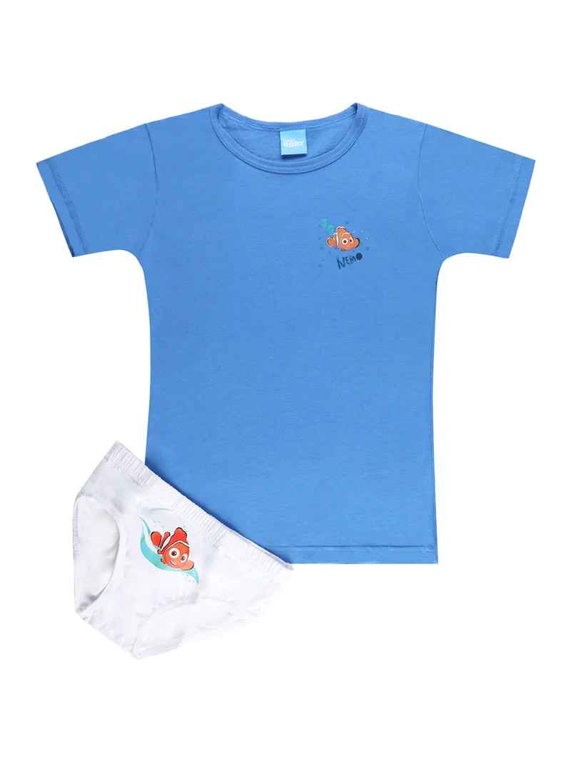 PiXAR completo intimo 2 pezzi bambino con stampa - blu