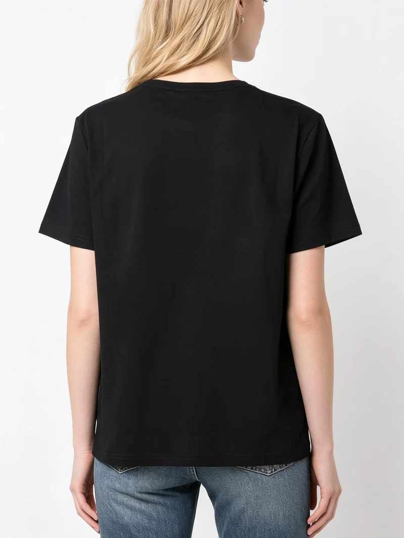 T-shirt donna oversize in cotone - nero