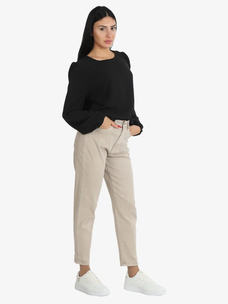 Blusa donna a maniche lunghe - nero