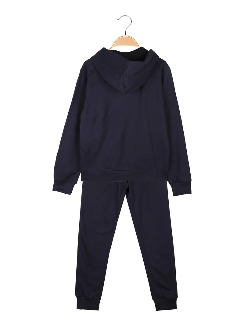 Completo da ragazzo 2 pezzi con cappuccio - blu scuro