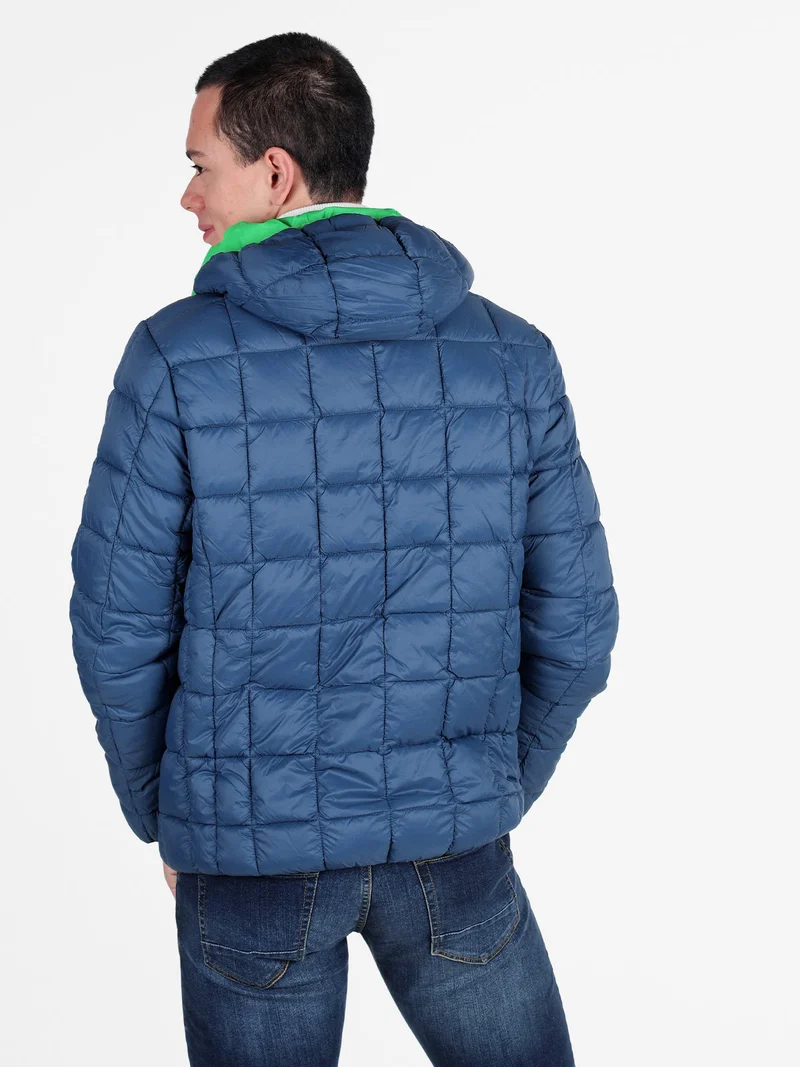 Piumino da uomo reversibile con cappuccio - mela