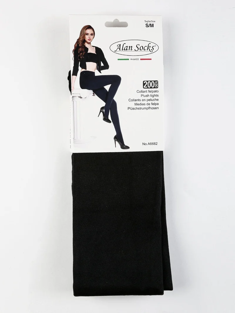 Collant donna felpato 200 DENARI - nero