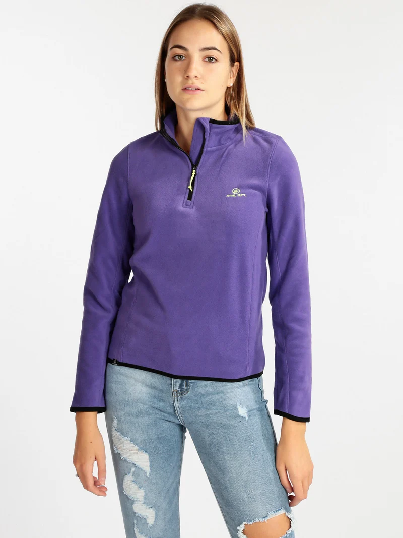 Felpa da donna in pile - viola