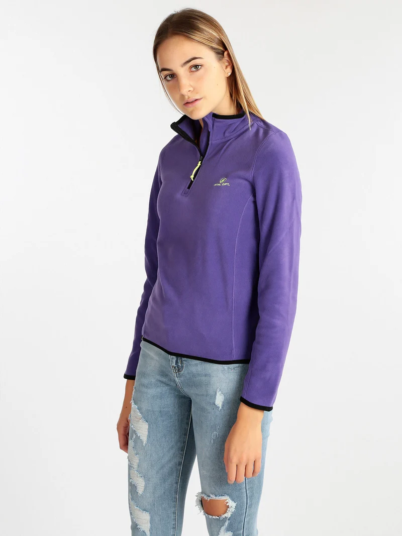 Felpa da donna in pile - viola