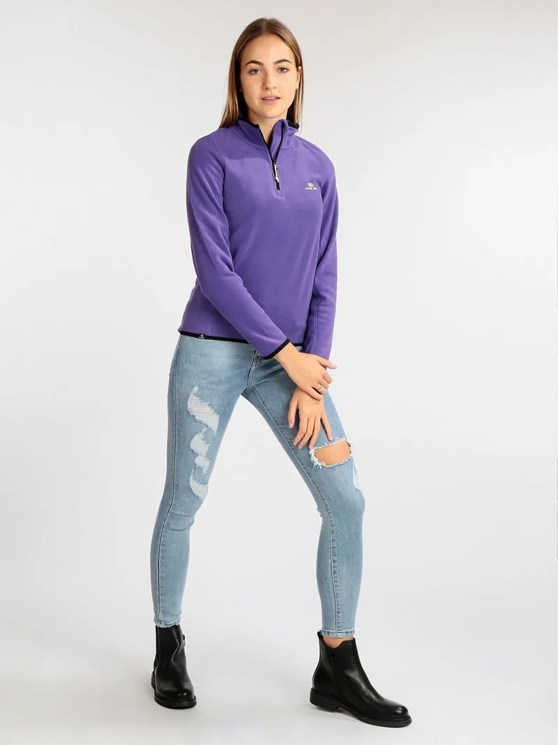 Felpa da donna in pile - viola