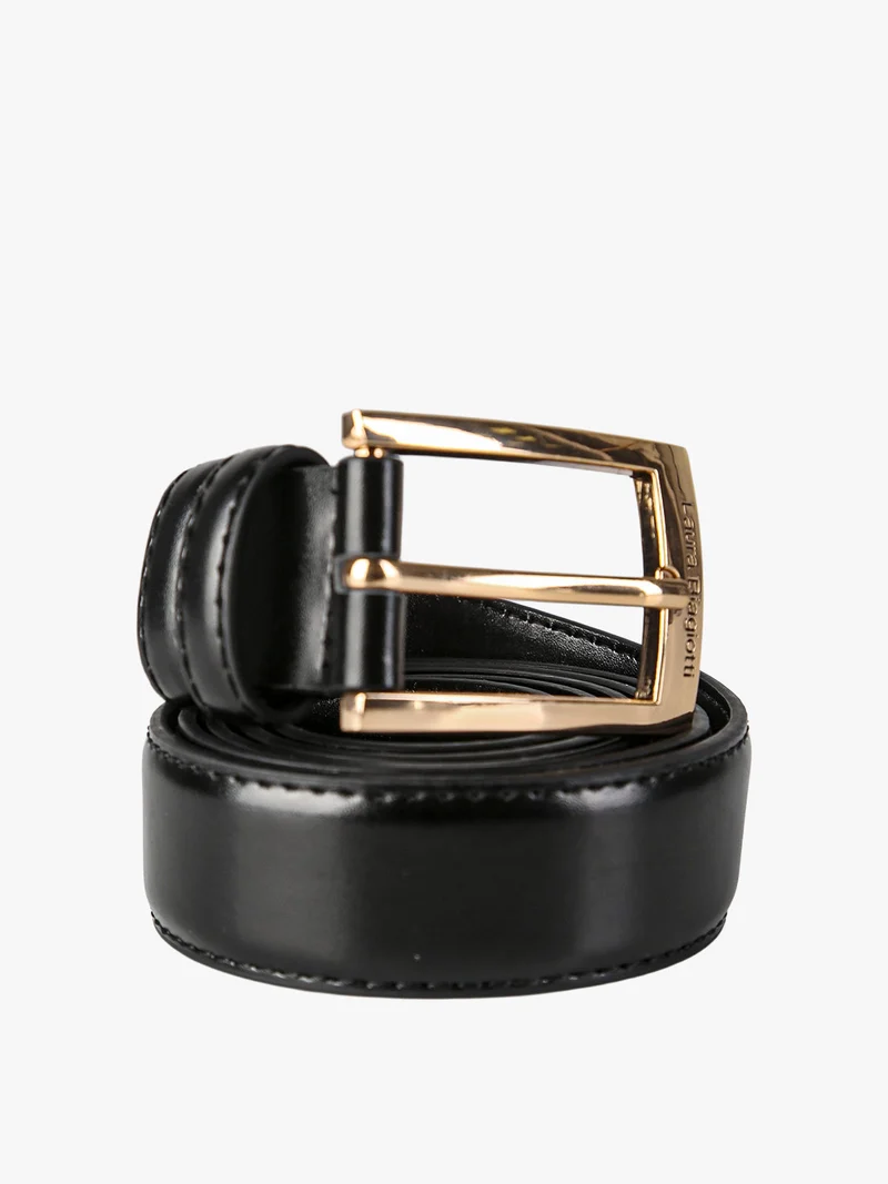 Cintura da donna in pelle rivestita - nero