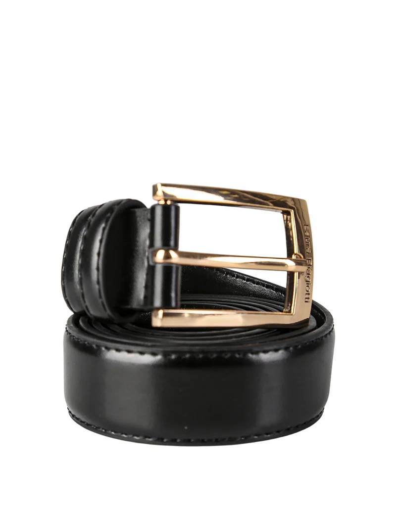 Cintura da donna in pelle rivestita - nero