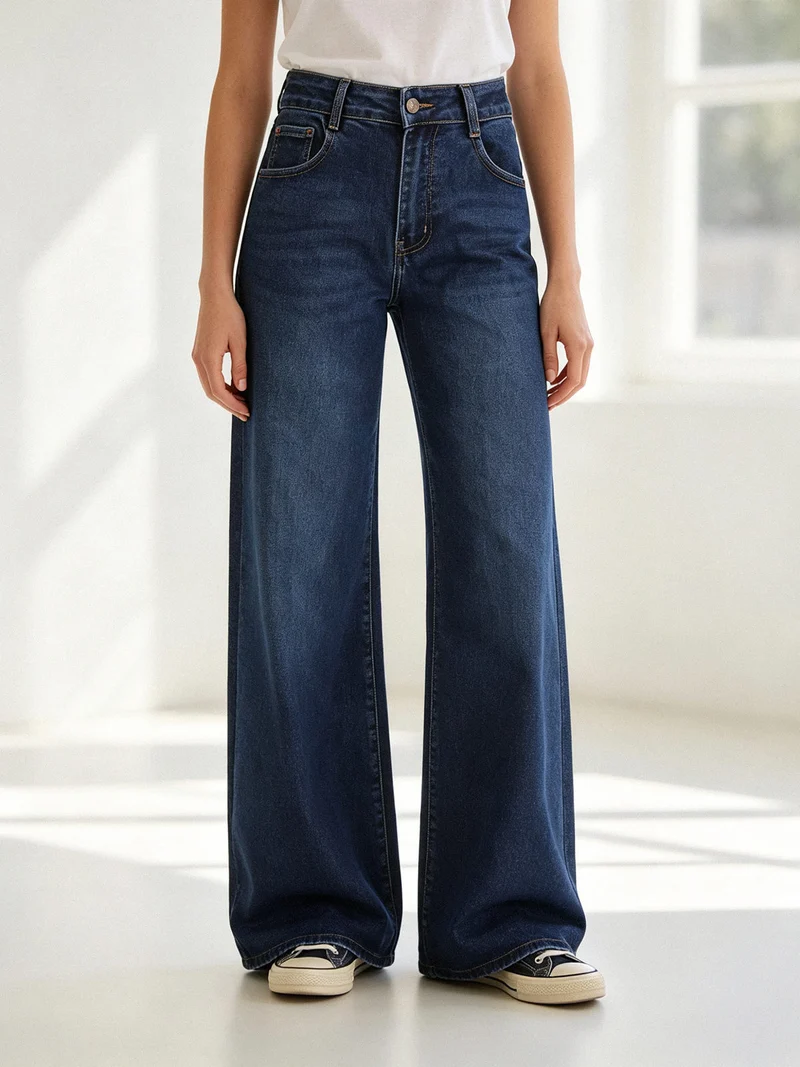 Jeans donna a gamba larga - jeans