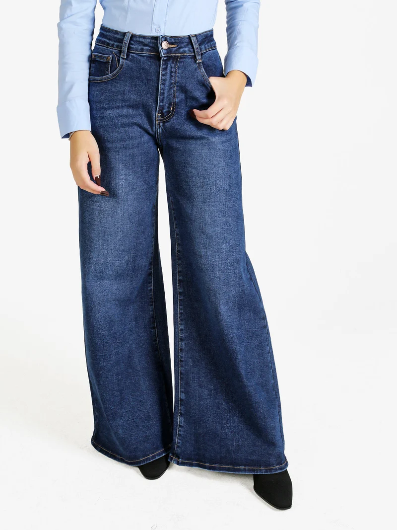 Jeans donna a gamba larga - jeans