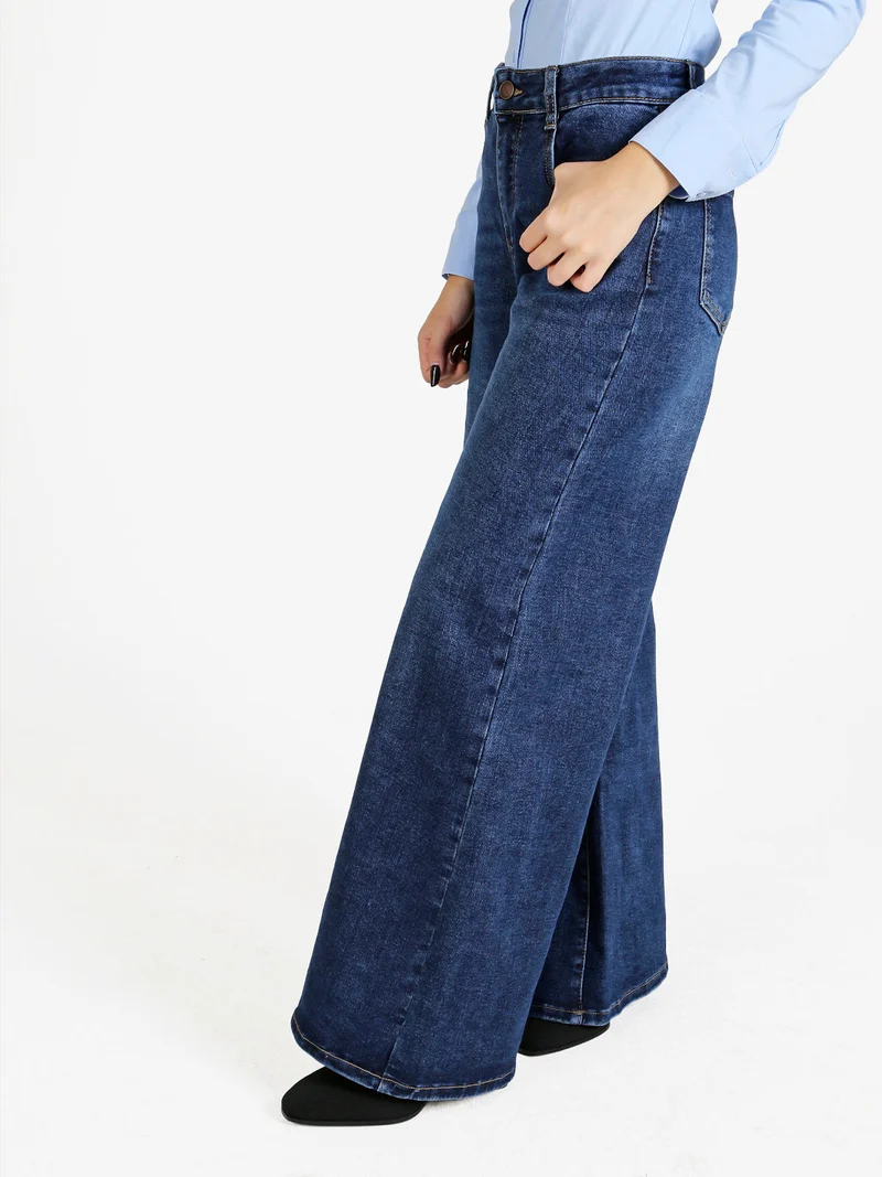 Jeans donna a gamba larga - jeans